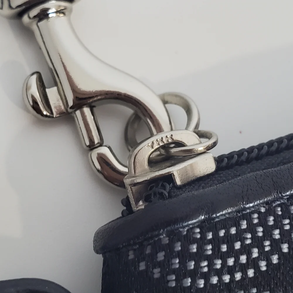 COACH Black Signature Wristlet Pouch